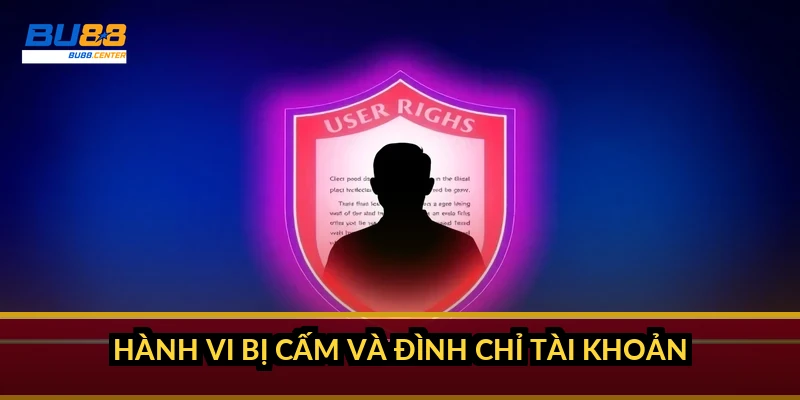 Hành vi bị cấm và đình chỉ tài khoản
